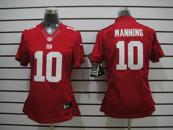 Nike Giants 10 Manning Red Women Limited Jerseys