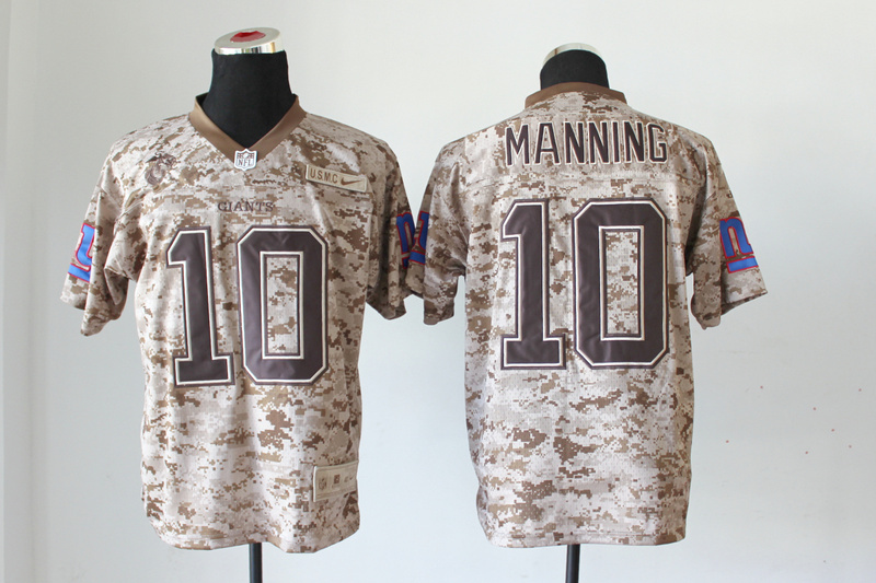 Nike Giants 10 Manning US Marine Corps Camo Elite Jerseys