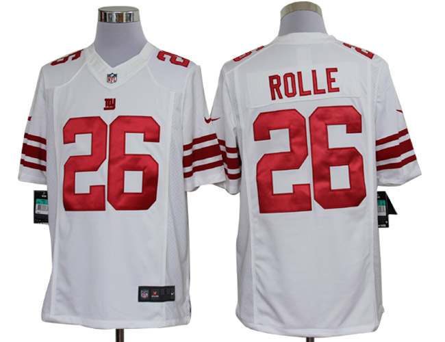 Nike Giants 26 Rolle White Limited Jerseys