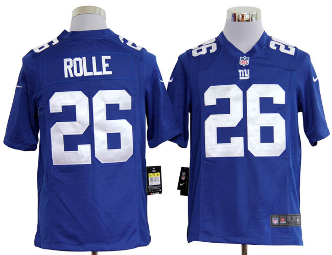 Nike Giants 26 Rolle blue game Jerseys - Click Image to Close