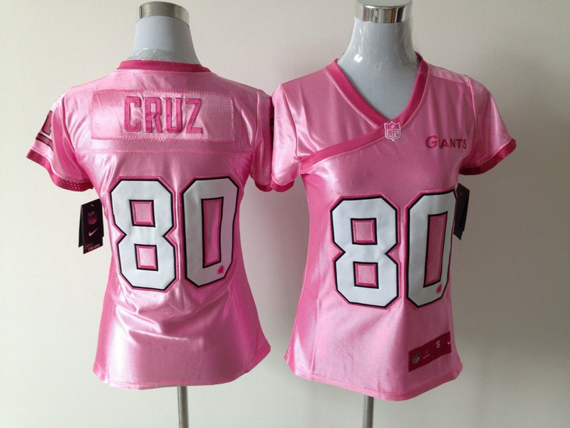 Nike Giants 80 Cruz Pink Love's Women Jerseys