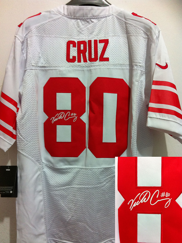 Nike Giants 80 Cruz White Signature Edition Jerseys