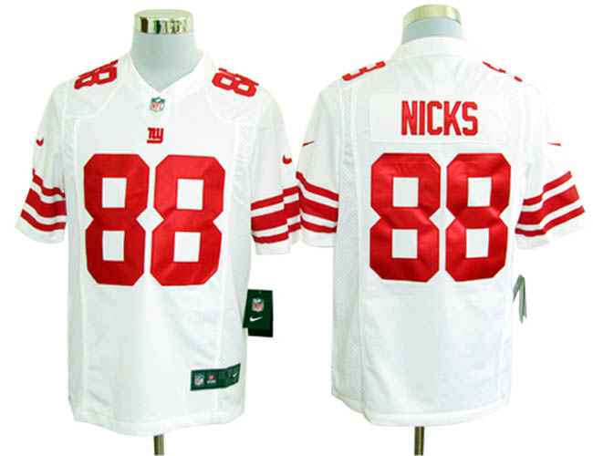Nike Giants 88 Hakeem Nicks white Game Jersey