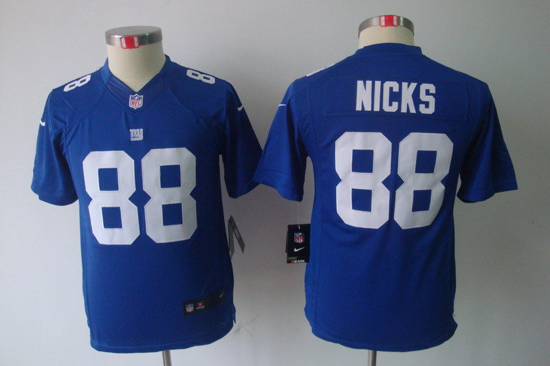 Nike Giants 88 Nicks Blue Kids Limited Jerseys