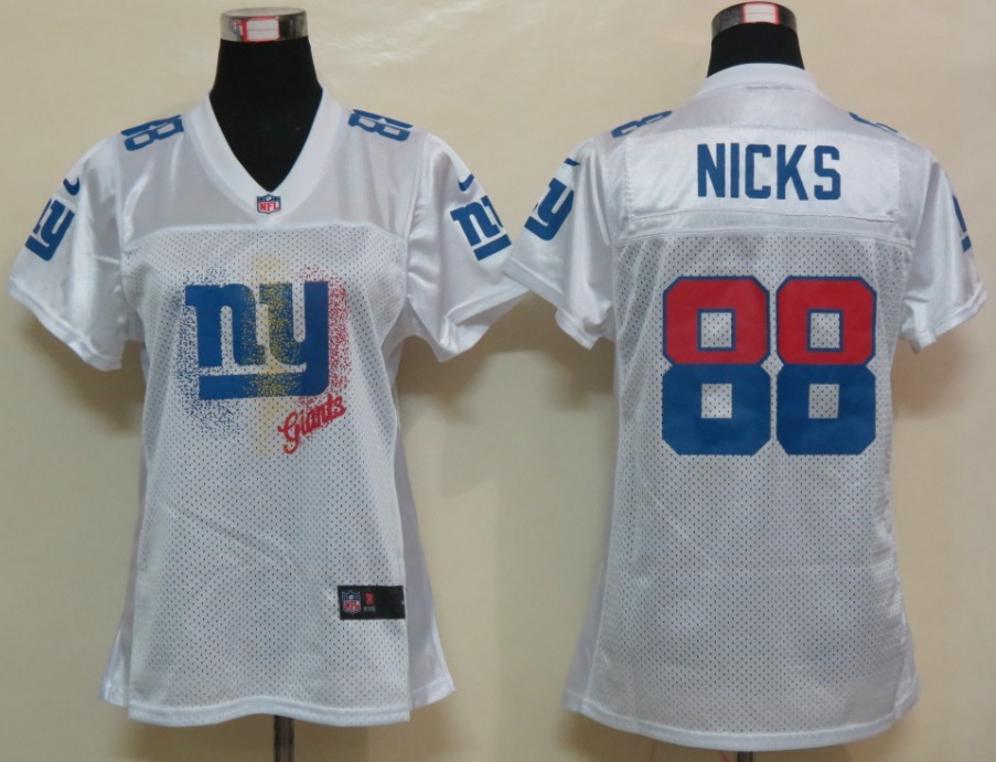 Nike Giants 88 Nicks White White Fem Fan Women Elite Jerseys