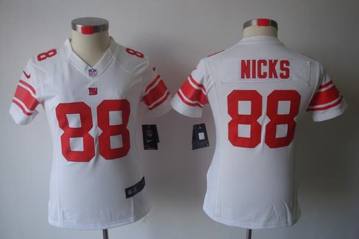 Nike Giants 88 Nicks White Women Game Jerseys
