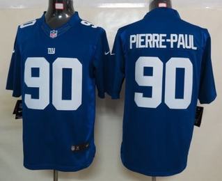 Nike Giants 90 Pierre-Paul Blue Limited Jerseys