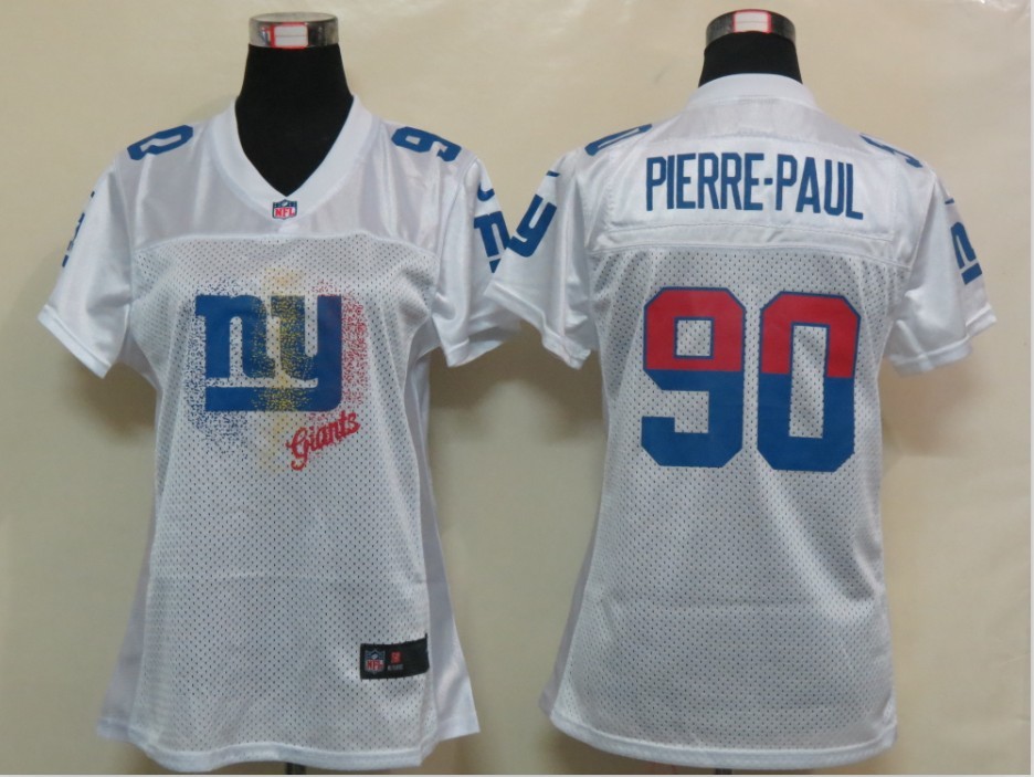 Nike Giants 90 Pierre-Paul White White Fem Fan Women Elite Jerseys