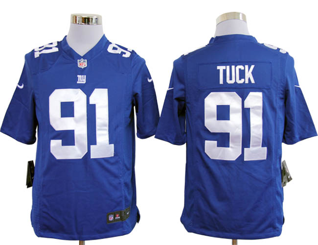 Nike Giants 91 Tuck Blue Game Jersey