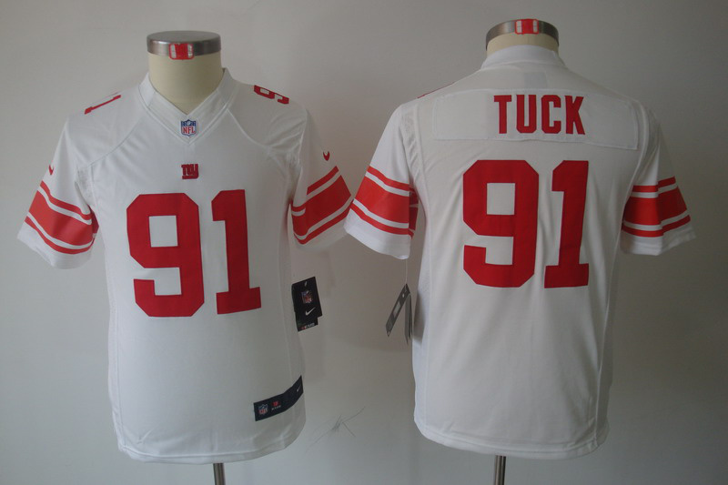 Nike Giants 91 Tuck White Kids Limited Jerseys