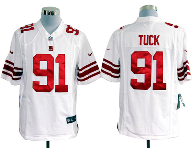 Nike Giants 91 Tuck white Game Jersey