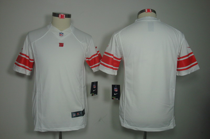 Nike Giants Blank White Kids Limited Jerseys