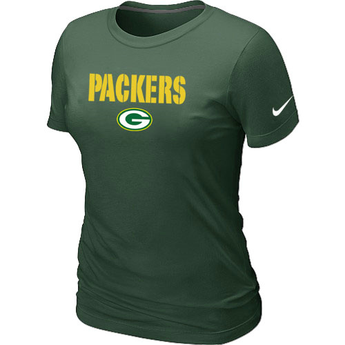 Nike Green Bay Packers Authentic Logo Women's T-Shirt Green