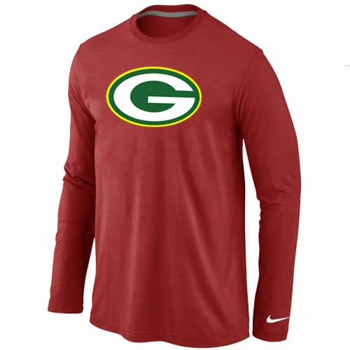 Nike Green Bay Packers Logo Long Sleeve T-Shirt RED