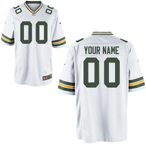 Nike Green Bay Packers Youth Customized Game White Jersey