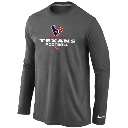 Nike Houston Texans Critical Victory Long Sleeve T-Shirt D.Grey