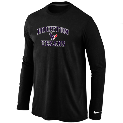 Nike Houston Texans Heart & Soul Long Sleeve T-Shirt Black - Click Image to Close