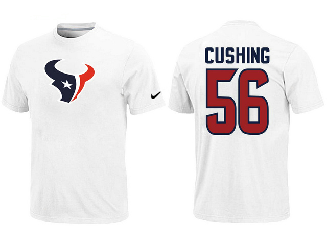Nike Houston Texans 56 Cushing Name & Number White T-Shirt