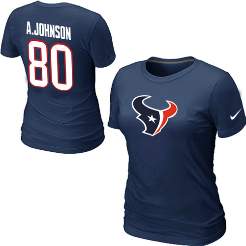 Nike Houston Texans Andre Johnson Name & Number Women's T-Shirt