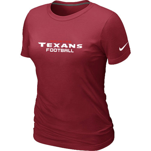 Nike Houston Texans Sideline Legend Authentic Font Women's T-Shirt Red