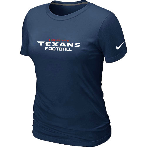 Nike Houston Texans Sideline Legend Authentic Font Women's T-Shirt d.blue