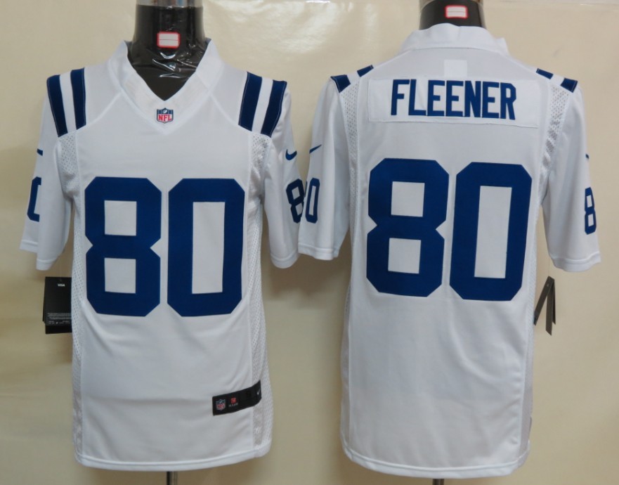 Nike Indianapolis Colts 80 Fleener White Limited Jersey