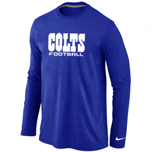 Nike Indianapolis Colts Authentic font Long Sleeve T-Shirt blue