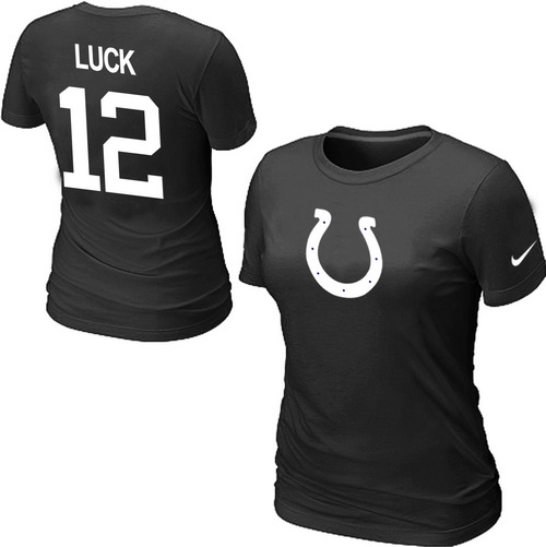 Nike Indianapolis Colts LUCK Name & Number Women's Black T-Shirt