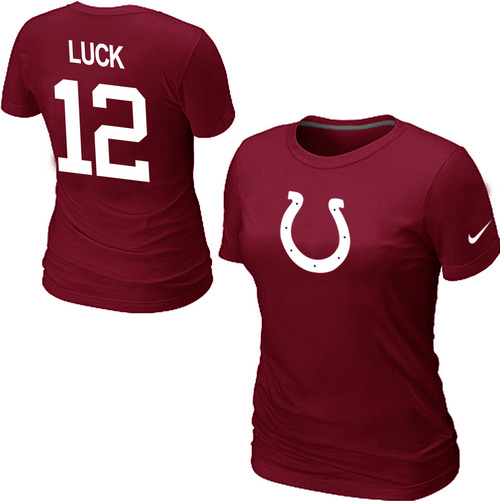 Nike Indianapolis Colts LUCK Name & Number Women's Red T-Shirt
