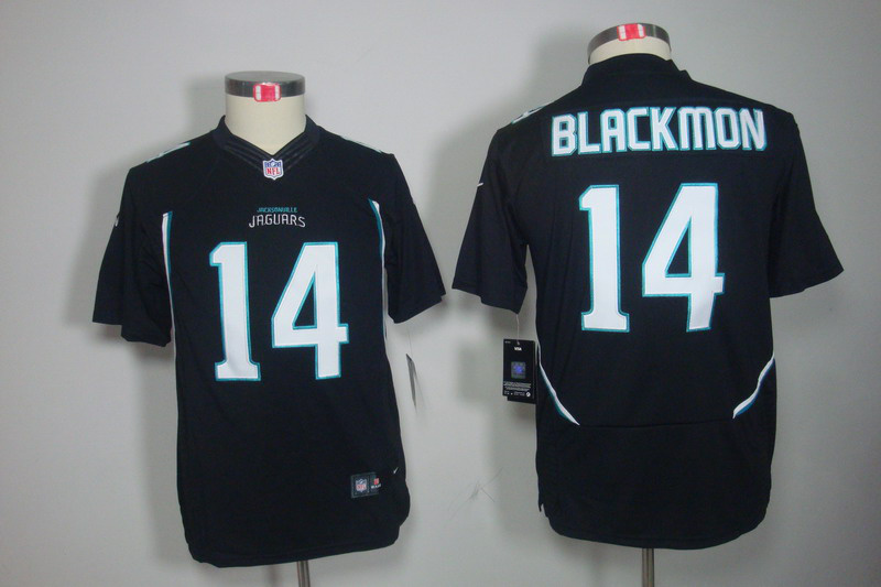 Nike Jaguars 14 Blackmon Black Kids Limited Jerseys