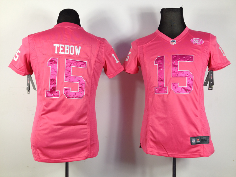 Nike Jets 15 Tebow Pink Women Jerseys