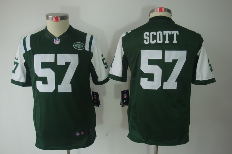 Nike Jets 57 Scott Green Kids Limited Jerseys Nike Jets 57 Scott Green Kids Limited Jerseys