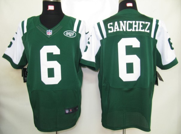 Nike Jets 6 Sanchez Green Elite Jereys