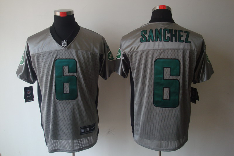Nike Jets 6 Sanchez Grey Elite Jerseys