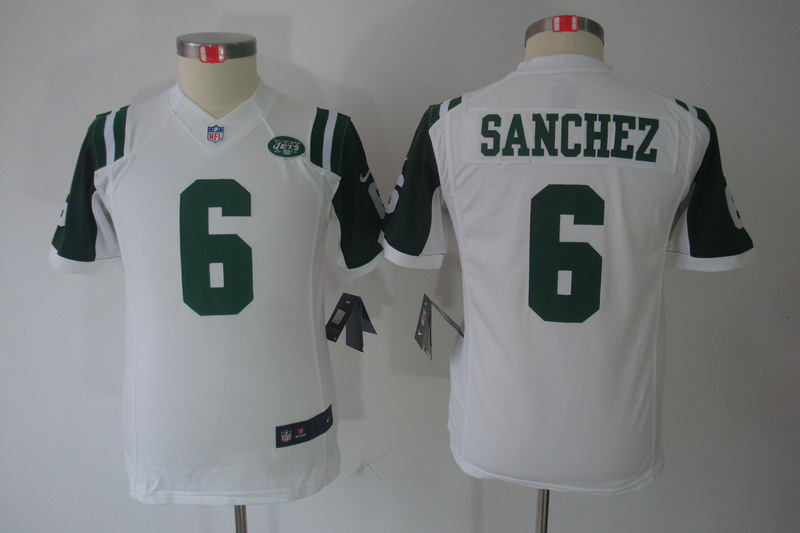 Nike Jets 6 Sanchez White Kids Limited Jerseys Nike Jets 6 Sanchez White Kids Limited Jerseys