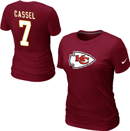 Nike Kansas City Chiefs Dexter 7 CASSEL Name & Number Women's T-Shirt Red