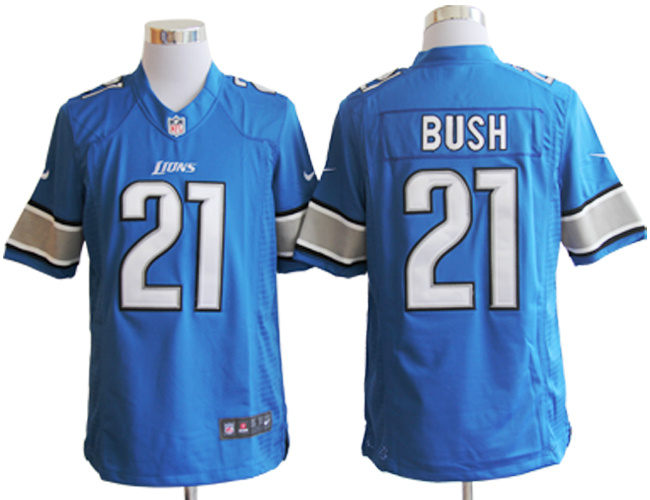 Nike Lions 21 Bush Blue Limited Jerseys