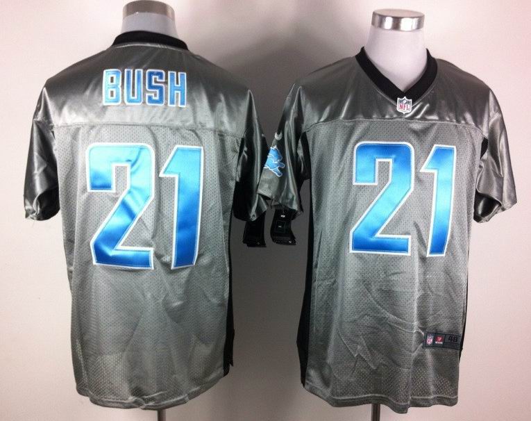 Nike Lions 21 Bush Grey Shadow Elite Jerseys