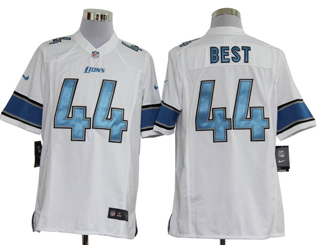 Nike Lions 44 Best white Game Jerseys
