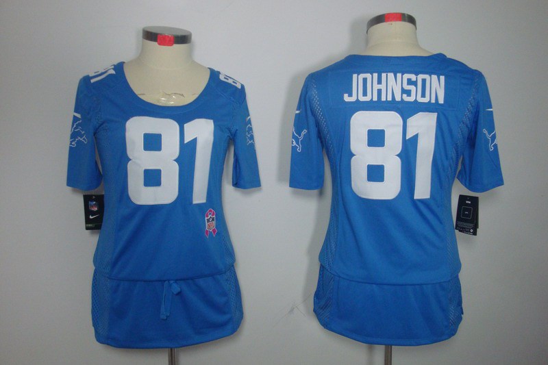 Nike Lions 81 Johnson Blue Women Elite Skirts
