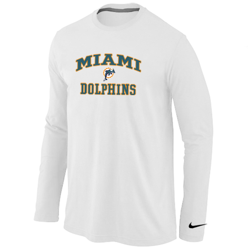 Nike Miami Dolphins Heart & Soul Long Sleeve T-Shirt White
