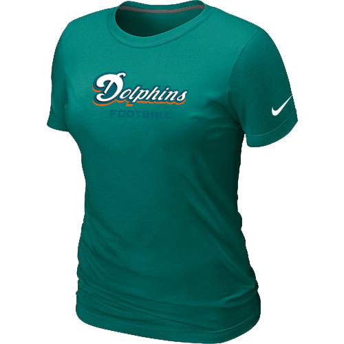 Nike Miami Dolphins Sideline Legend Authentic Font Women's T-Shirt Green