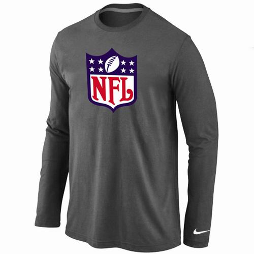 Nike NFL Logo Long Sleeve T-Shirt D.Grey - Click Image to Close