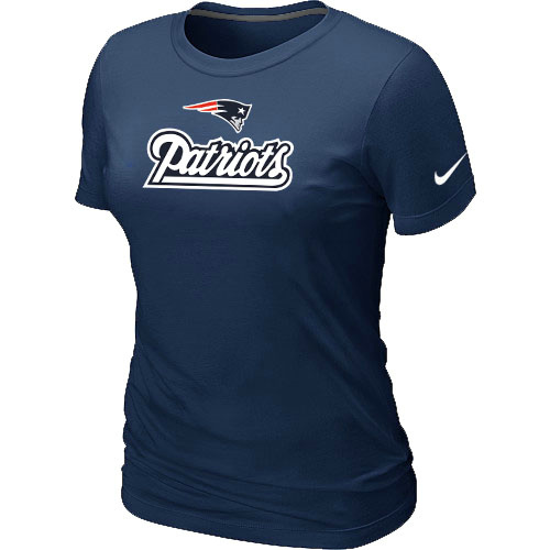 Nike New England Patriots Authentic Logo Women's T-Shirt D.Blue