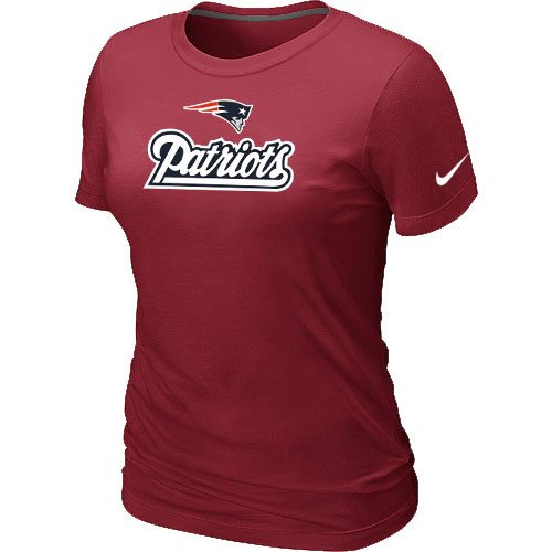 Nike New England Patriots Authentic Logo Women's T-Shirt Red