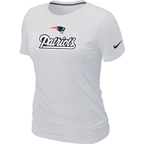 Nike New England Patriots Authentic Logo Women's T-Shirt White