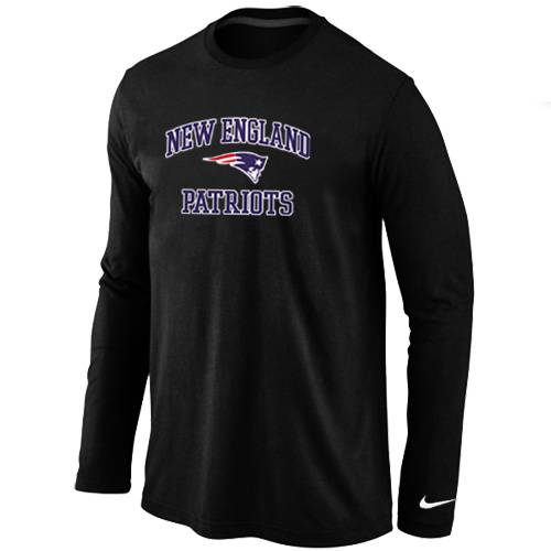 Nike New England Patriots Heart Black Long Sleeve T-Shirt