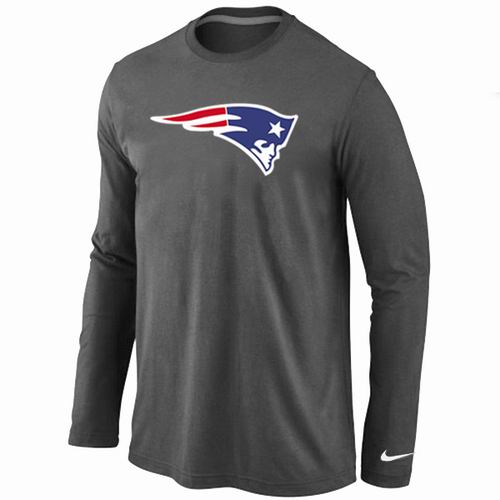 Nike New England Patriots Logo Long Sleeve T-Shirt D.Grey