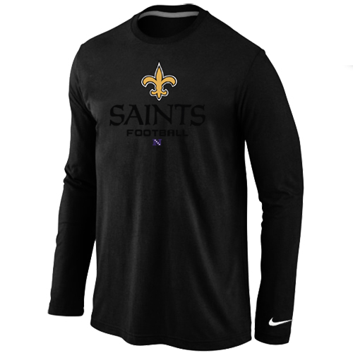 Nike New Orleans Saints Critical Victory Long Sleeve T-Shirt Black
