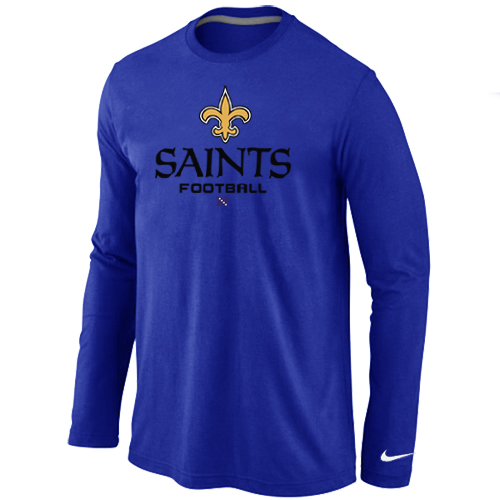 Nike New Orleans Saints Critical Victory Long Sleeve T-Shirt Blue